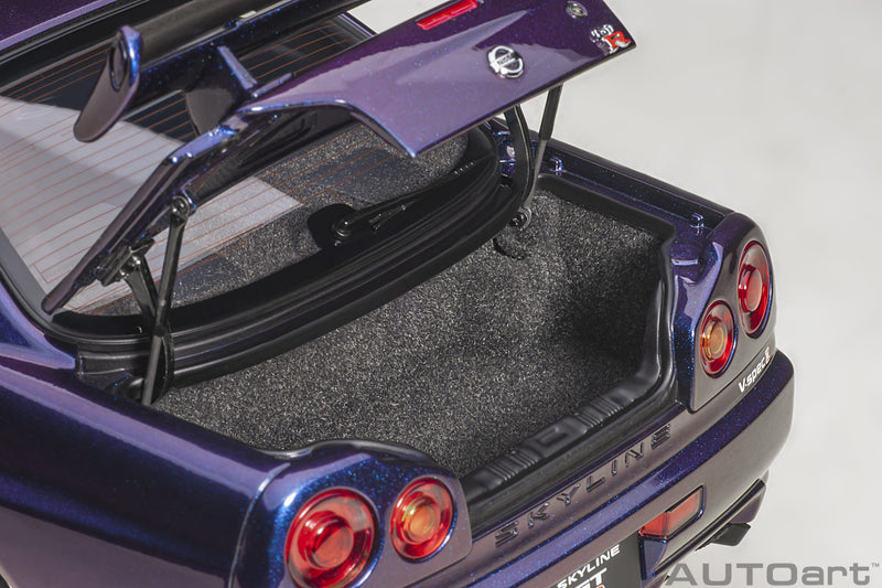 AUTOart 1:18 Nissan Skyline GT-R (R34) V-Spec II in Midnight Purple III with BBS LM Wheels