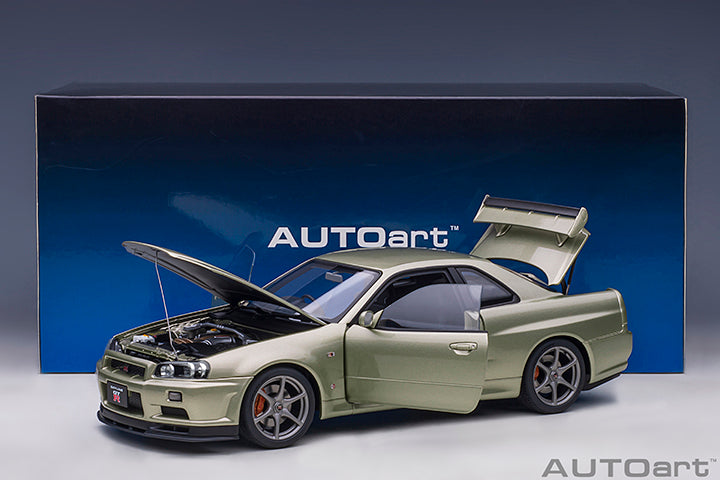 AUTOart 1:18 Nissan Skyline GT-R (R34) V-Spec II "NUR" in Millennium Jade