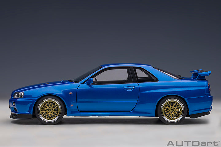 AUTOart 1:18 Nissan Skyline GT-R (R34) V-Spec II in Bayside Blue with BBS LM Wheels