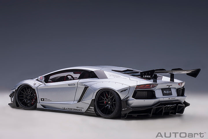 AUTOart 1:18 Liberty Walk Lamborghini Aventador Limited Edition in Matte Metallic Silver