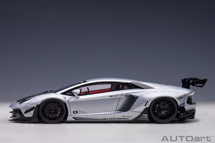 AUTOart 1:18 Liberty Walk Lamborghini Aventador Limited Edition in Matte Metallic Silver