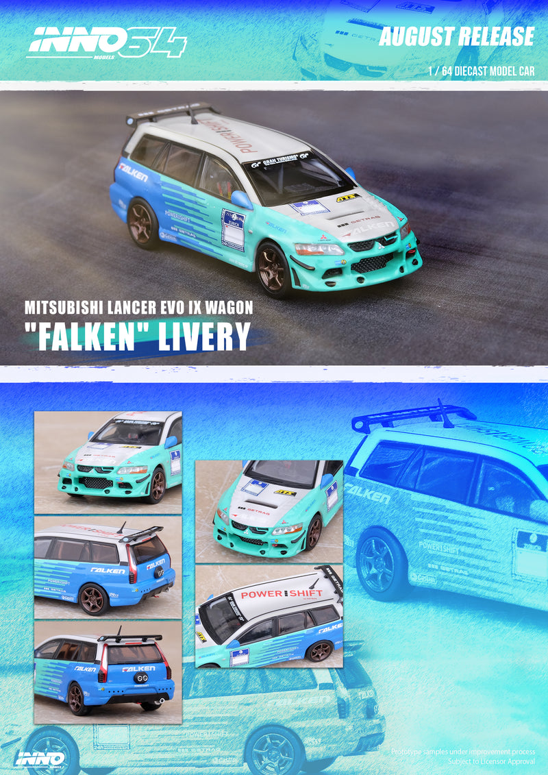 INNO64 1:64 Mitsubishi Lancer EVO IX Wagon "FALKEN LIVERY"