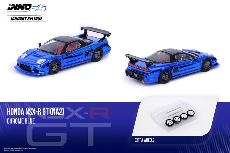 INNO Models 1:64 Honda NSX-R NA2 GT Blue Chrome