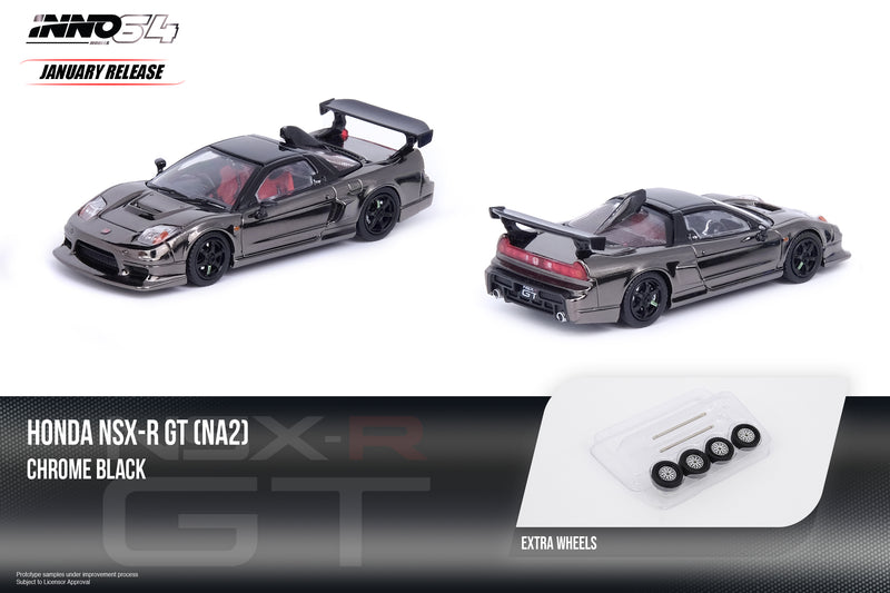 INNO Models 1:64 Honda NSX-R NA2 GT Black Chrome