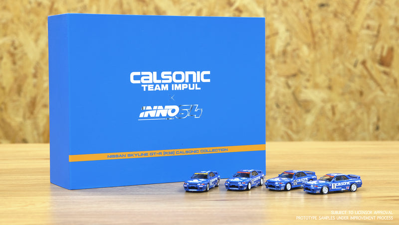 INNO Models 1:64 Nissan Skyline GT-R R32 Calsonic Box Set (1990-1993)