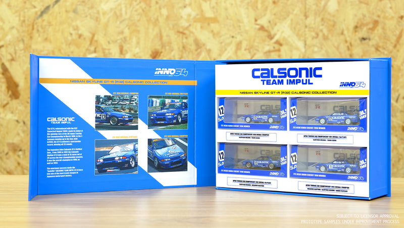 INNO Models 1:64 Nissan Skyline GT-R R32 Calsonic Box Set (1990-1993)