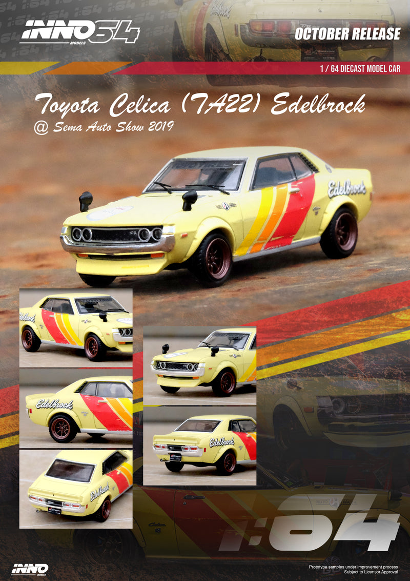 INNO64 1:64 Toyota Celica 1600GT (TA22) "EDELBROCK" SEMA Auto Salon 2019