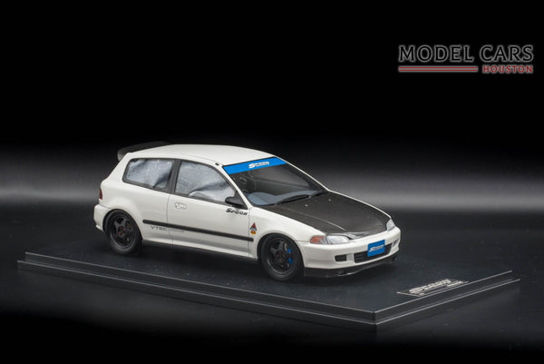 One Model 1:18 Honda Civic EG6 Spoon Sports White