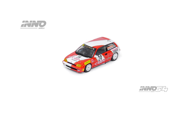 INNO Models 1:64 Honda Civic Si E-AT #24 "CABIN" Macau Guia Race 1988 2nd 1600cc Class - Tomohiko Tsutsumi