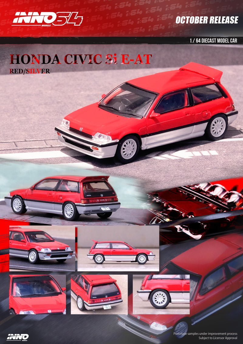 INNO64 1:64 Honda Civic Si EA-T in Red / Silver