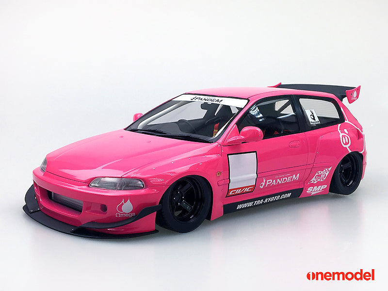 One Model 1:18 Honda Civic EG6 Rocket Bunny Pink