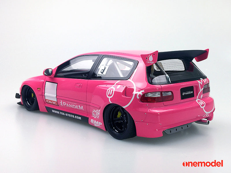 One Model 1:18 Honda Civic EG6 Rocket Bunny Pink