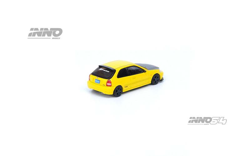 INNO Models 1:64 Honda Civic EK9 Type-R Spoon Sports in Yellow