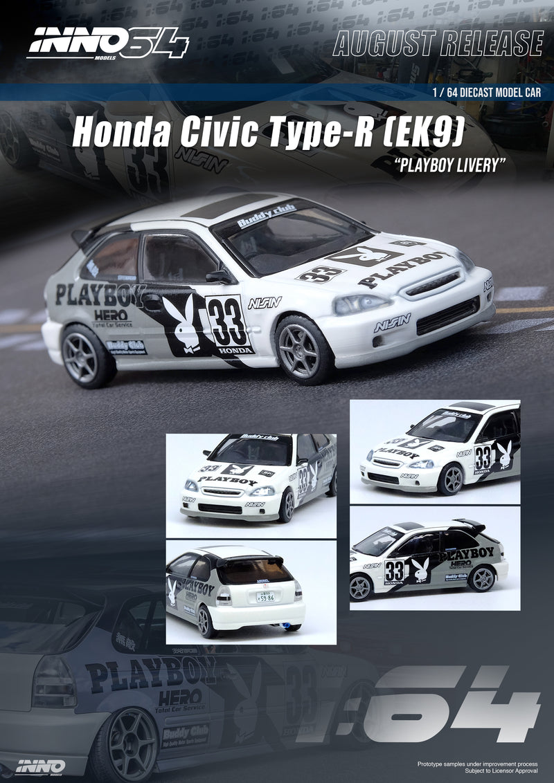 INNO64 1:64 Honda Civic Type-R (EK9) "Playboy Livery"