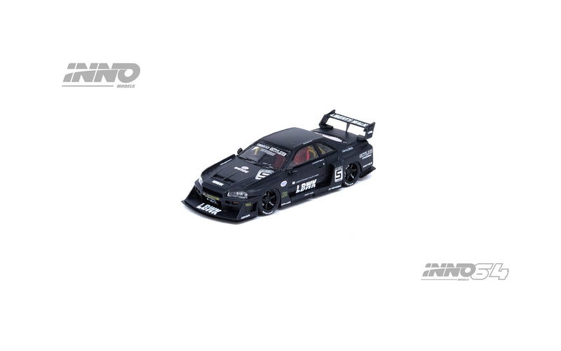 INNO64 1:64 Nissan Skyline (ER34) Super Silhouette "LBWK" in Matte Black