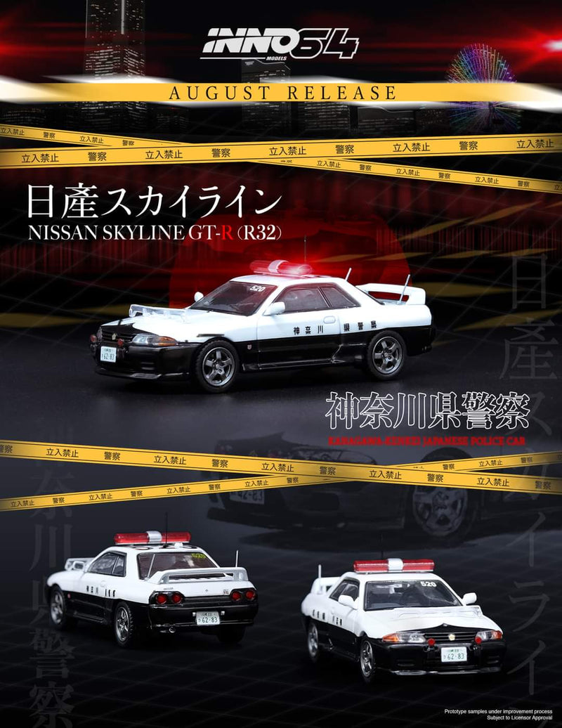 INNO Models 1:64 Nissan Skyline GTR R32 Police Car