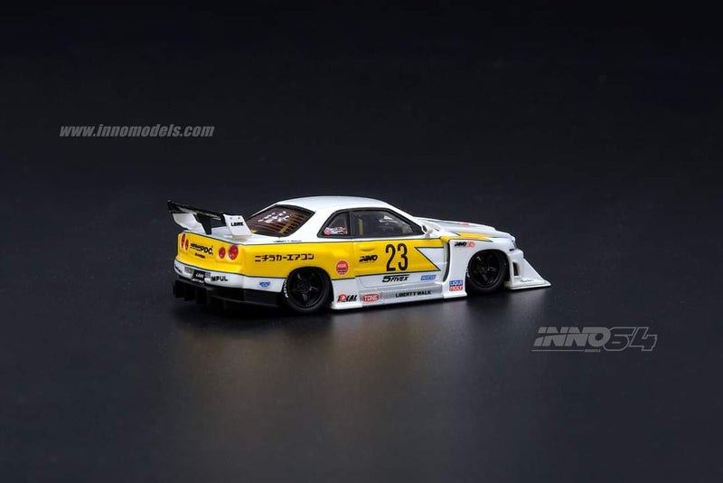 INNO Models 1:64 Nissan Skyline (ER34) Super Silhouette Liberty Walk Hoshino Retro Livery