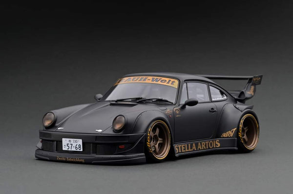 Ignition Model 1:18 Porsche 930 RWB Stella Artois in Matte Black