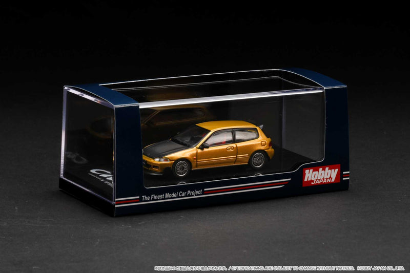 Hobby Japan 1:64 Honda Civic (EG6) SiR Ⅱ with JDM Style in Orange Metallic