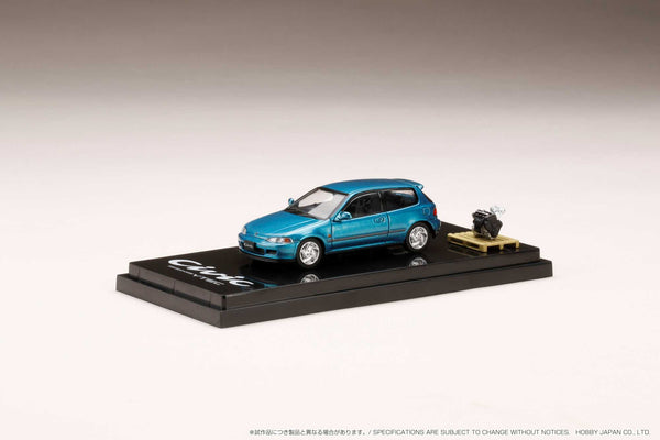 Hobby Japan 1:64 Honda Civic (EG6) SiR Ⅱ with Engine Model in Tahitian Green Pearl