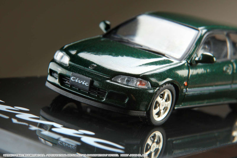 Hobby Japan 1:64 Honda Civic (EG6) SiR-S with Engine Display in Rosanne Green Pearl