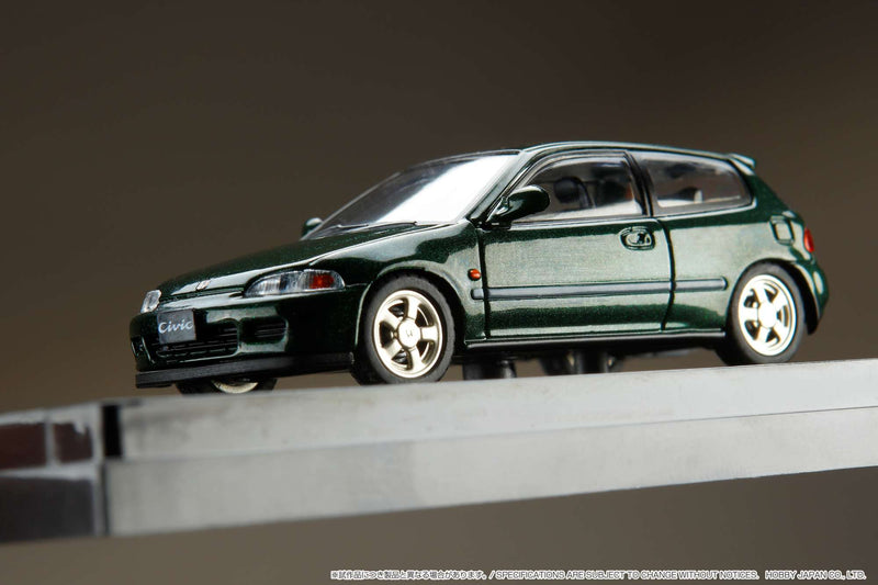 Hobby Japan 1:64 Honda Civic (EG6) SiR-S with Engine Display in Rosanne Green Pearl