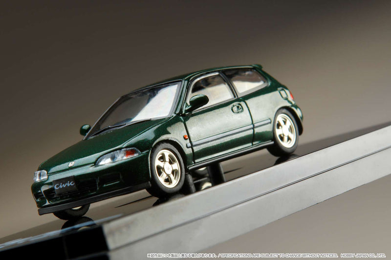 Hobby Japan 1:64 Honda Civic (EG6) SiR-S with Engine Display in Rosanne Green Pearl