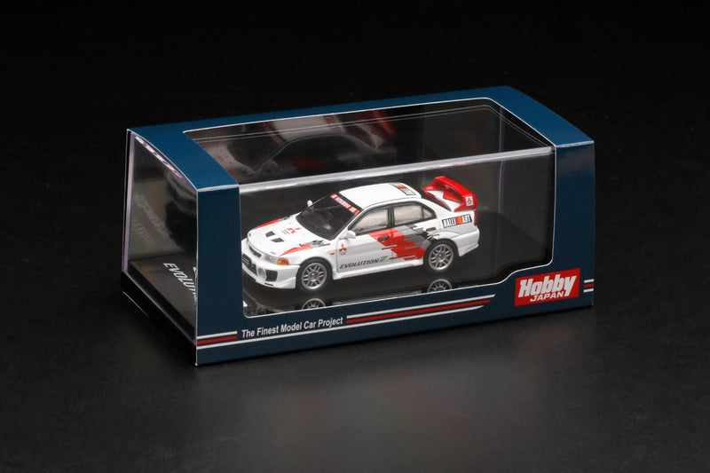 Hobby Japan 1:64 Mitsubishi Lancer GSR Evolution 5 (CP9A) 1998 Gr. A Promotion Model