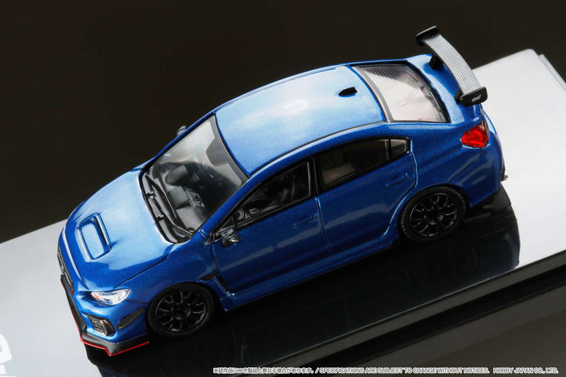 Hobby Japan 1:64 Subaru WRX STI RA-R Full-Option / With Engine Display Model in WR Blue Pearl