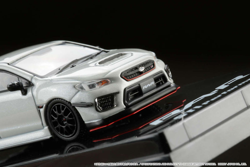 Hobby Japan 1:64 Subaru WRX STI RA-R Full-Option / With Engine Display Model in Crystal White Pearl