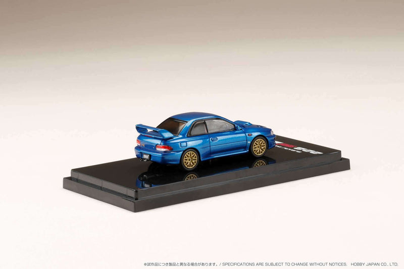 Hobby Japan 1:64 Subaru Impreza 22B STi Version (GC8改) with EJ Engine Display in Sonic Blue Mica