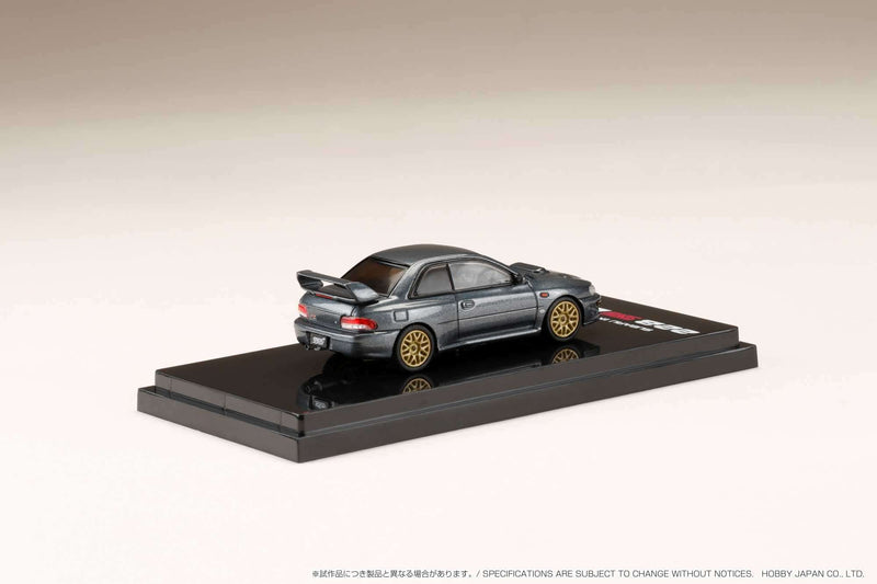 Hobby Japan 1:64 Subaru Impreza 22B STi Version (GC8改) with EJ Engine Display in Cool Gray Metallic