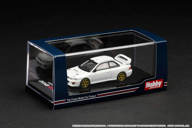 Hobby Japan 1:64 Subaru Impreza 22B STi Version (GC8改) Rally Base Car / LHD - Feather White