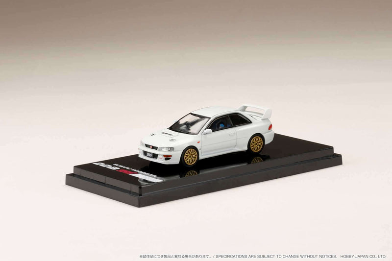 Hobby Japan 1:64 Subaru Impreza 22B STi Version (GC8改) with EJ Engine Display in Fether White