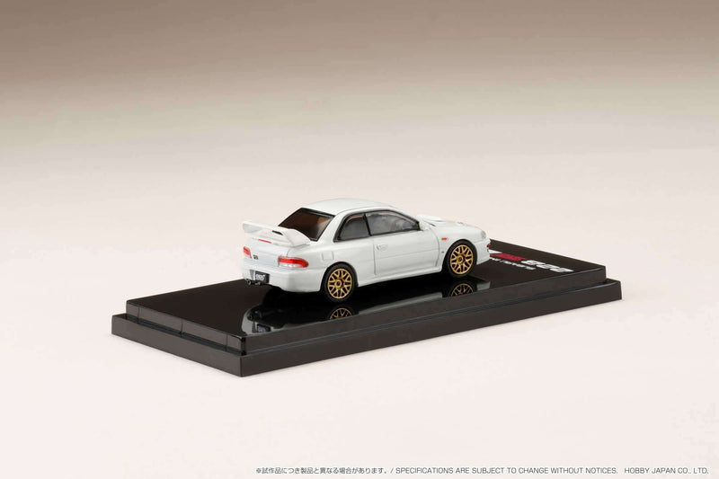 Hobby Japan 1:64 Subaru Impreza 22B STi Version (GC8改) with EJ Engine Display in Fether White