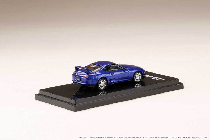 Hobby Japan 1:64 Toyota Supra RZ (A80) in Blue Mica Metallic with Engine Display Model