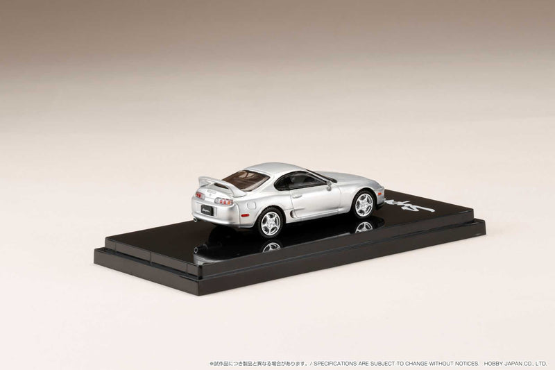 Hobby Japan 1:64 Toyota Supra RZ (A80) in Silver Metallic with Engine Display Model