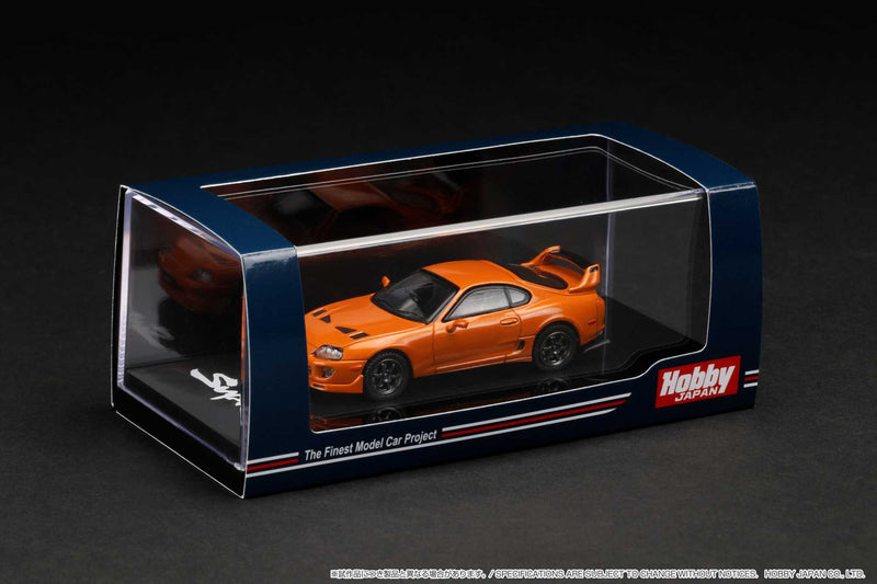 Hobby Japan 1:64 Toyota Supra (A80) JDM Performance Edition in Orange Metallic