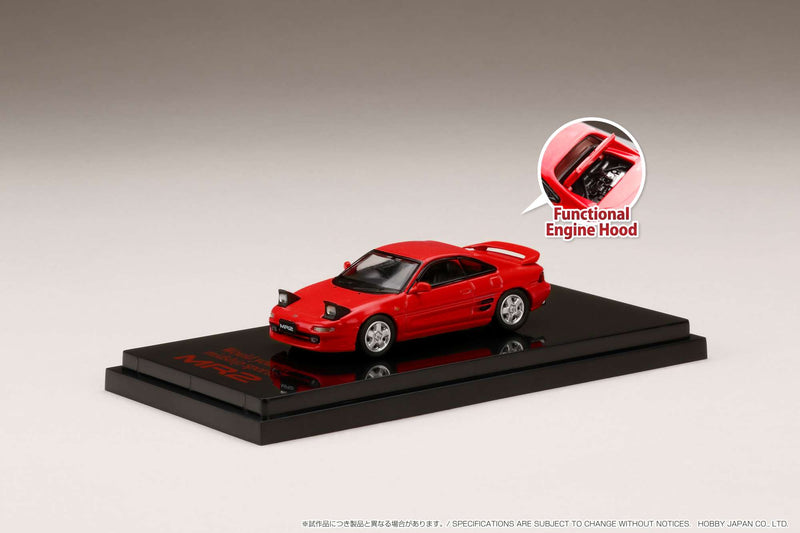 Hobby Japan 1:64 Toyota MR2 (SW20) GT-S 1996 / Open Headlight in Super Red II