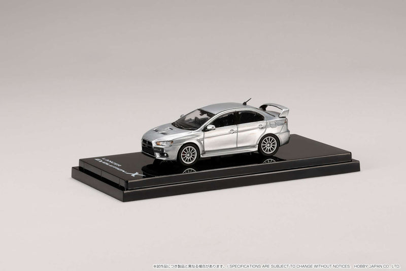 Hobby Japan 1:64 Mitsubishi Lancer Evolution X in Cool Silver Metallic