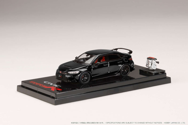 Hobby Japan 1:64 Honda Civic Type-R (FL5) with Engine Display Model in Crystal Black Pearl