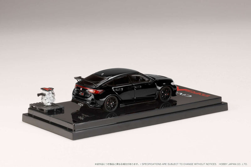 Hobby Japan 1:64 Honda Civic Type-R (FL5) with Engine Display Model in Crystal Black Pearl