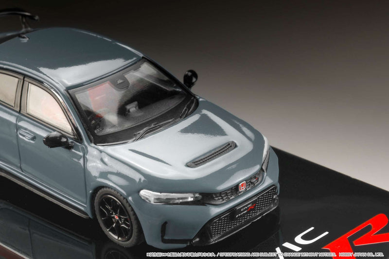 Hobby Japan 1:64 Honda Civic Type-R (FL5) with Engine Display Model in Sonic Gray Pearl