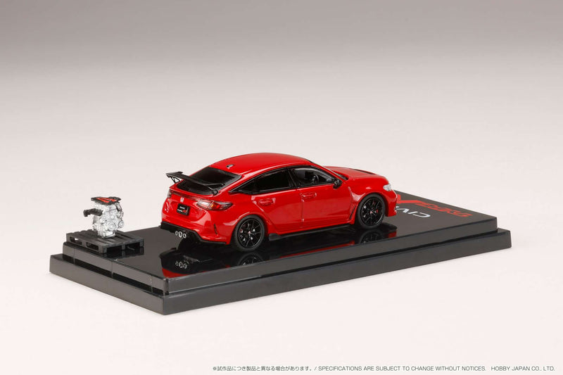 Hobby Japan 1:64 Honda Civic Type-R (FL5) with Engine Display Model in Flame Red