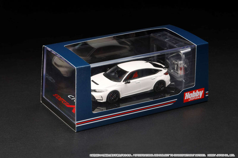 Hobby Japan 1:64 Honda Civic Type-R (FL5) with Engine Display Model in Championship White