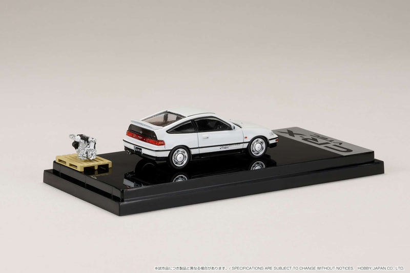 Hobby Japan 1:64 Honda CR-X SiR (EF8) 1989 with Engine Display Model in White