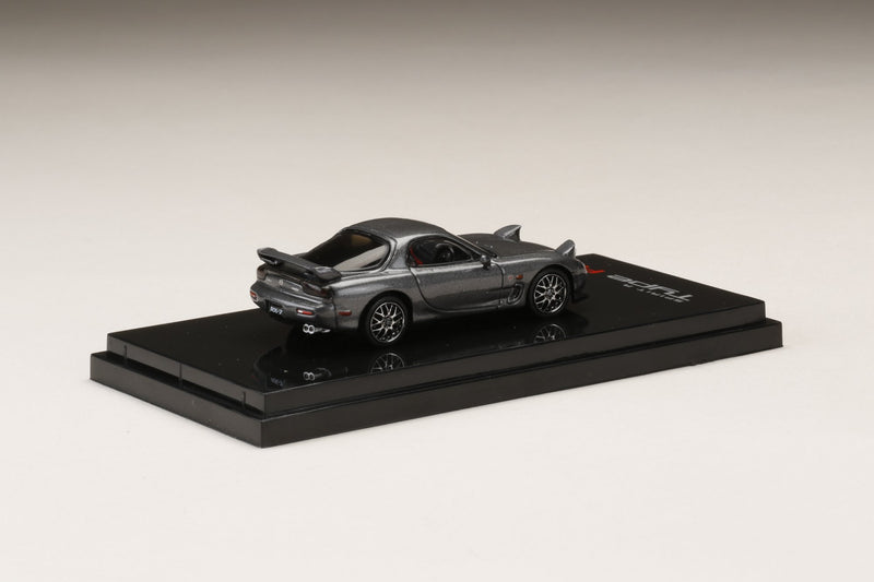 Hobby Japan 1:64 Mazda RX-7 (FD3S) Spirit-R Type in Titanium Gray Metallic with Engine Display Model