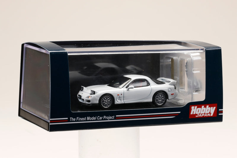 Hobby Japan 1:64 Mazda RX-7 (FD3S) Spirit-R Type in Pure White with Engine Display Model