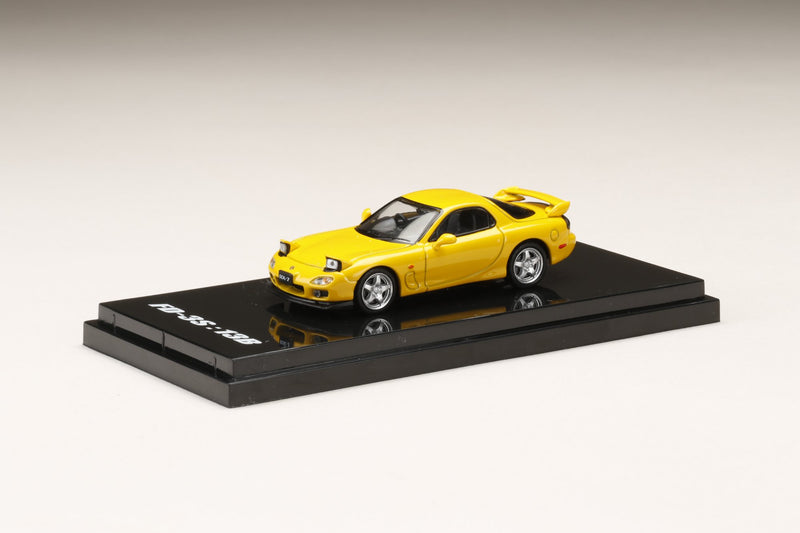 Hobby Japan 1:64 Mazda RX-7 (FD3S) Type RS in Sunburst Yellow with Engine Display Model