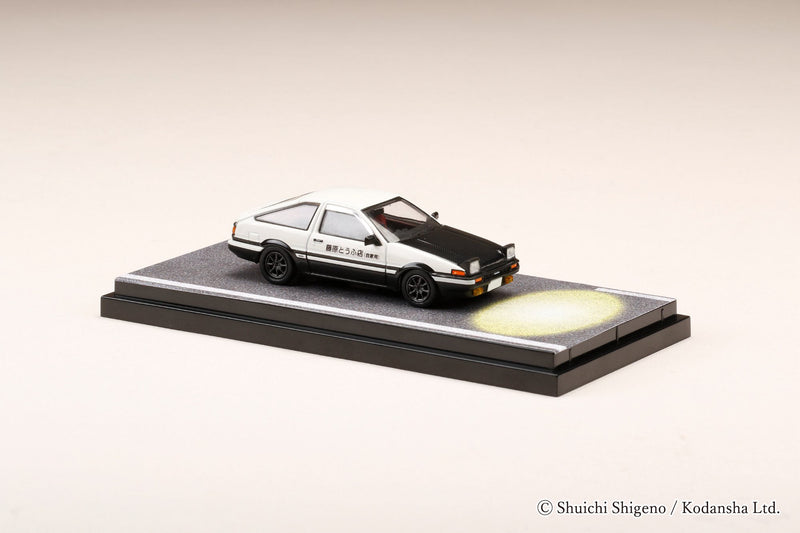 Hobby Japan 1:64 Toyota Sprinter Trueno GT APEX (AE86) 頭文字D PROJECT D OPEN HEADLIGHTS / WITH 4A-GE 5 VALVE DISPLAY MODEL